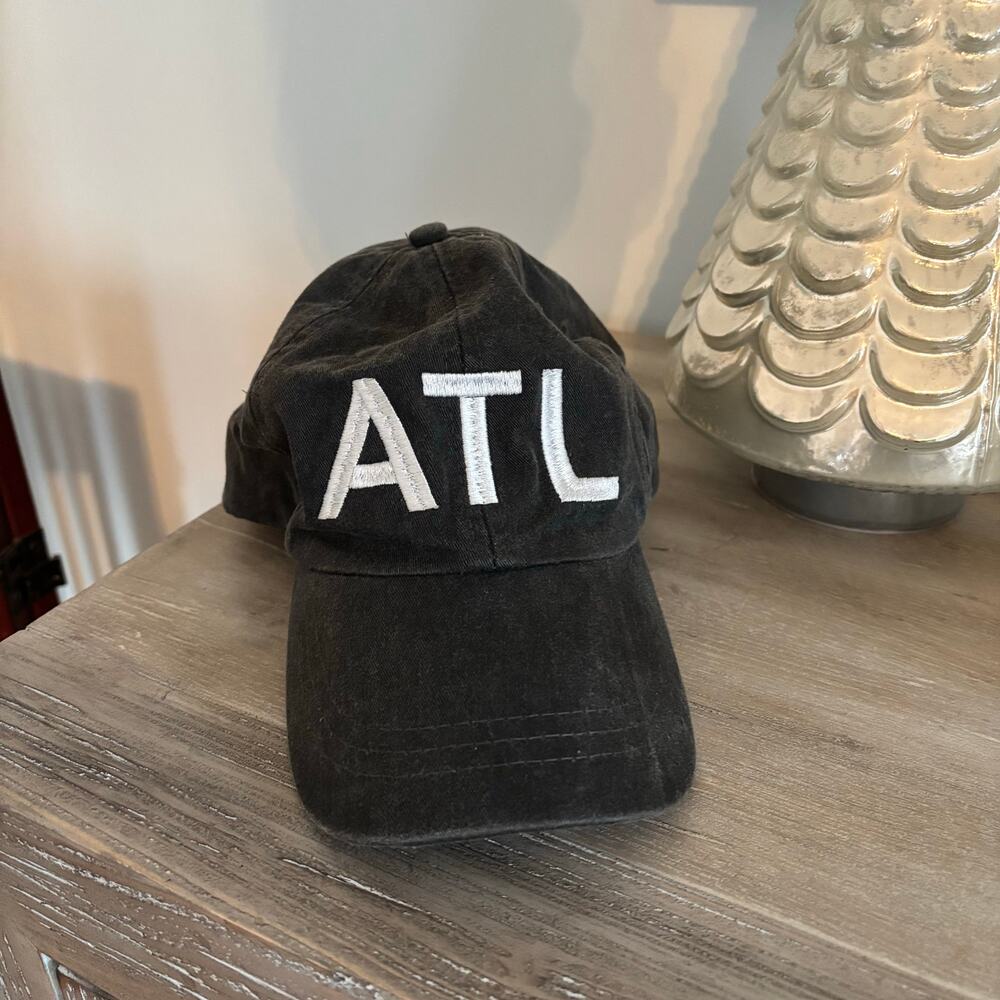 ATL Baseball Cap Womens Gray Hat Braves Falcons Atlanta United